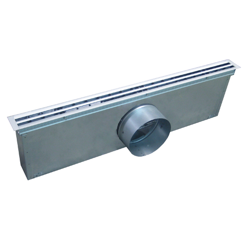 Orientable rollers linear diffuser.